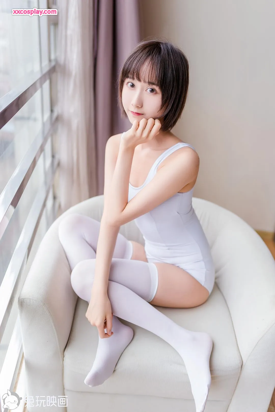 兔玩映画 夏日泳装 Vol.057 短发女孩